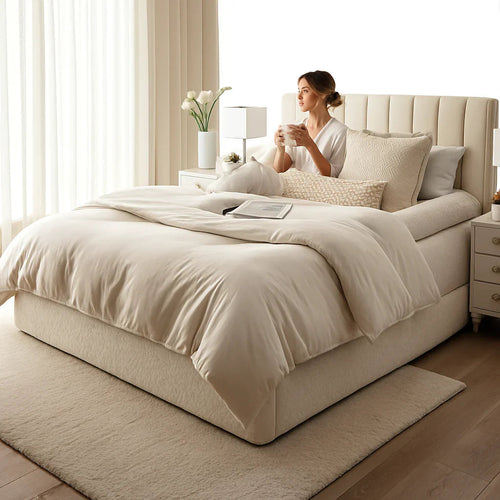 Plush bordered bed sheet