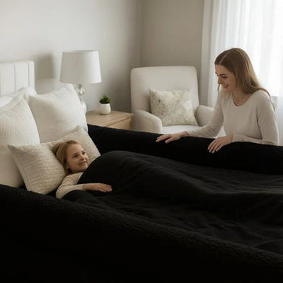 Plush bordered bed sheet