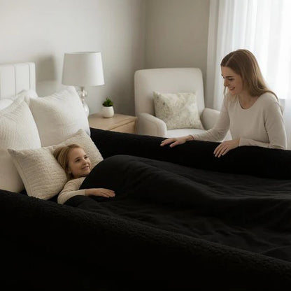 Plush bordered bed sheet